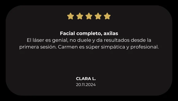 Testimonio real en booksy Clara