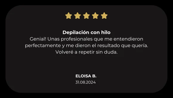 Testimonio real en booksy Eloisa