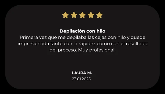 Testimonio real en booksy Laura