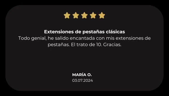 Testimonio real en booksy María