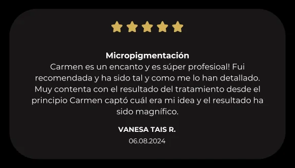 Testimonio real en booksy Vanesa