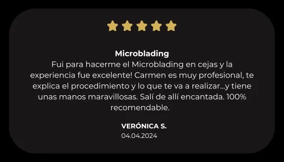 Testimonio real en booksy Verónica